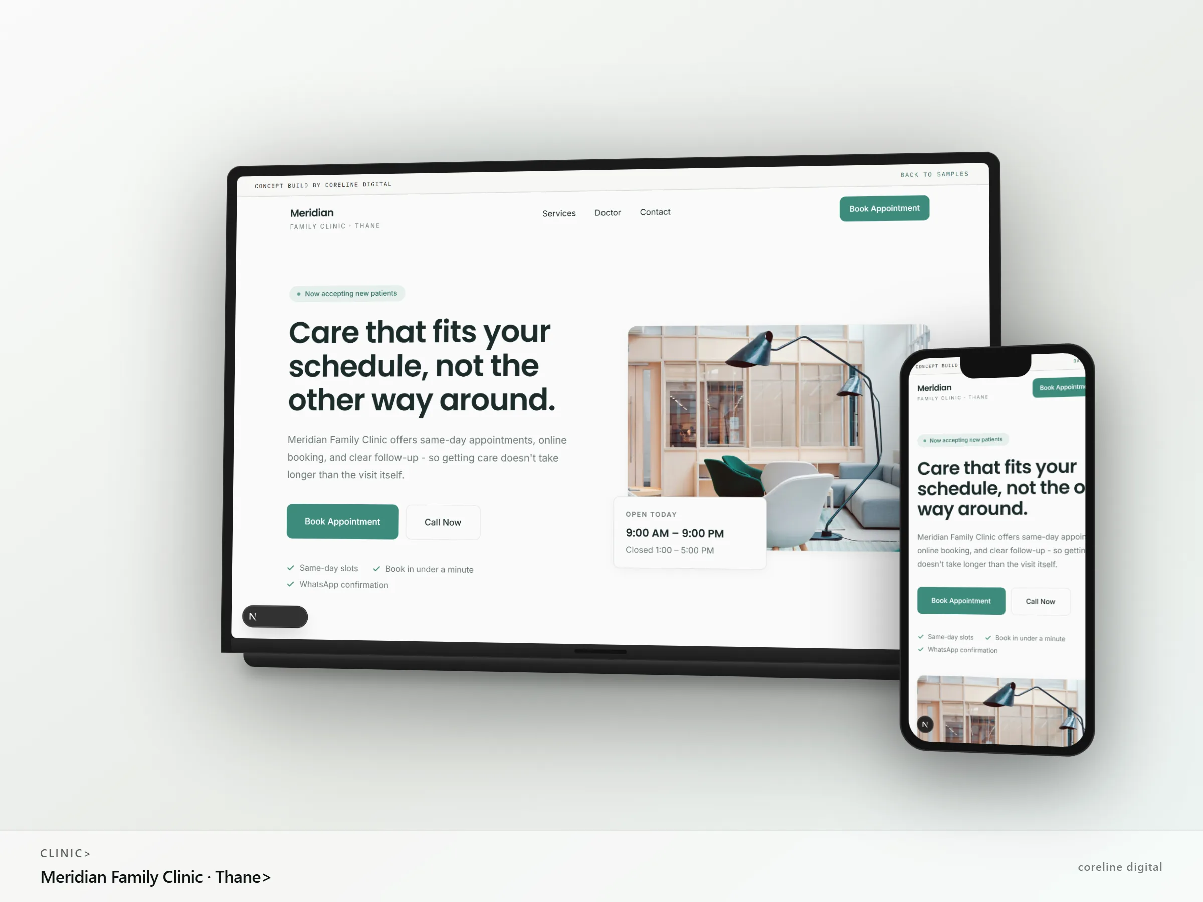A multi-doctor clinic - Clinics & doctors demo site